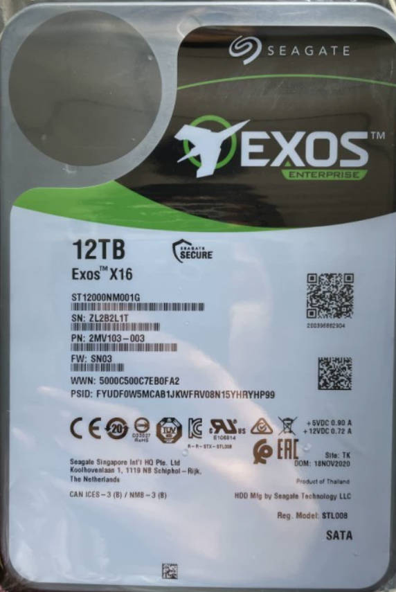 楽天市場】【未使用】Seagate Exos X16 SATA 512E CMR 内蔵