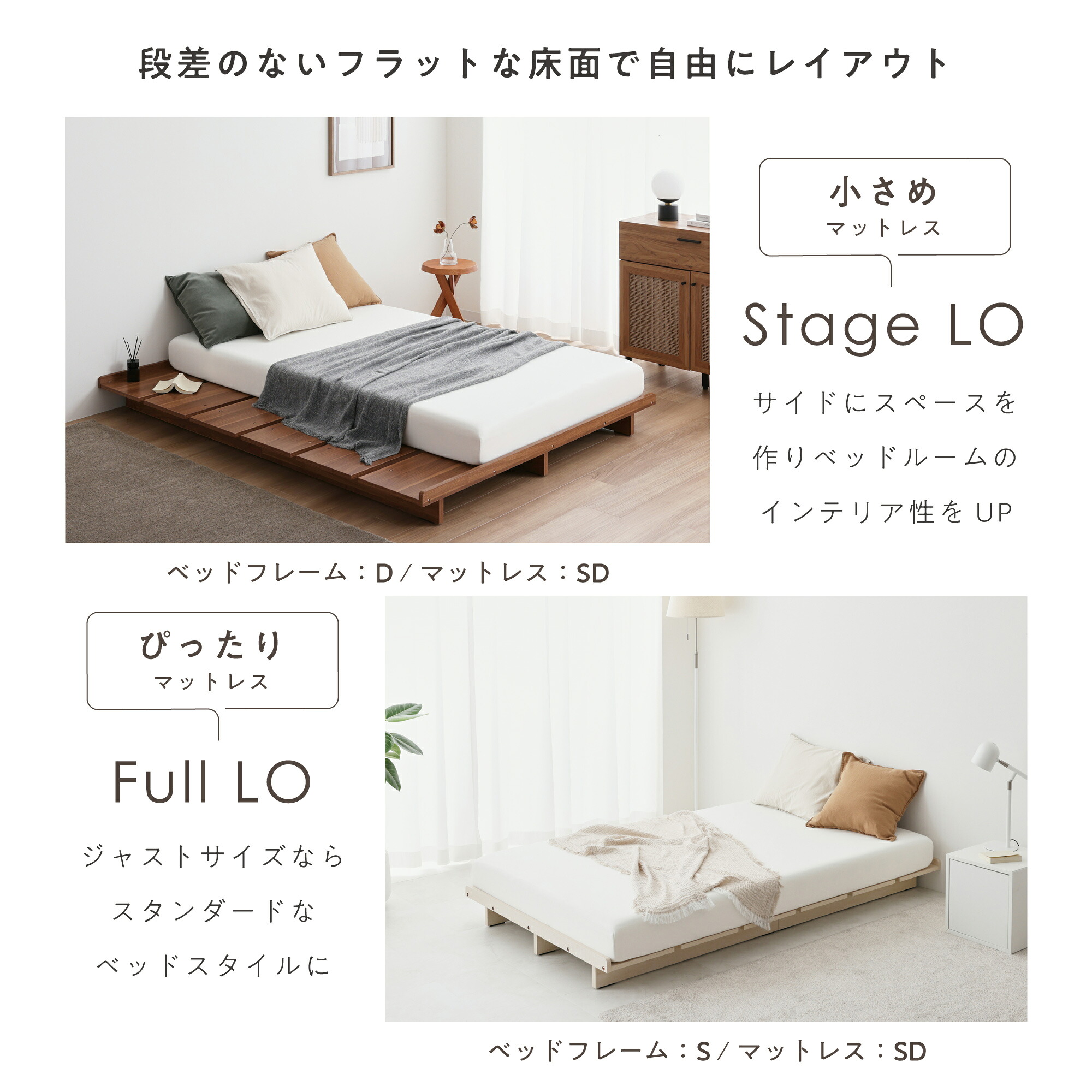 ベッド マットレス付き ベッドセット すのこベッド シングル 