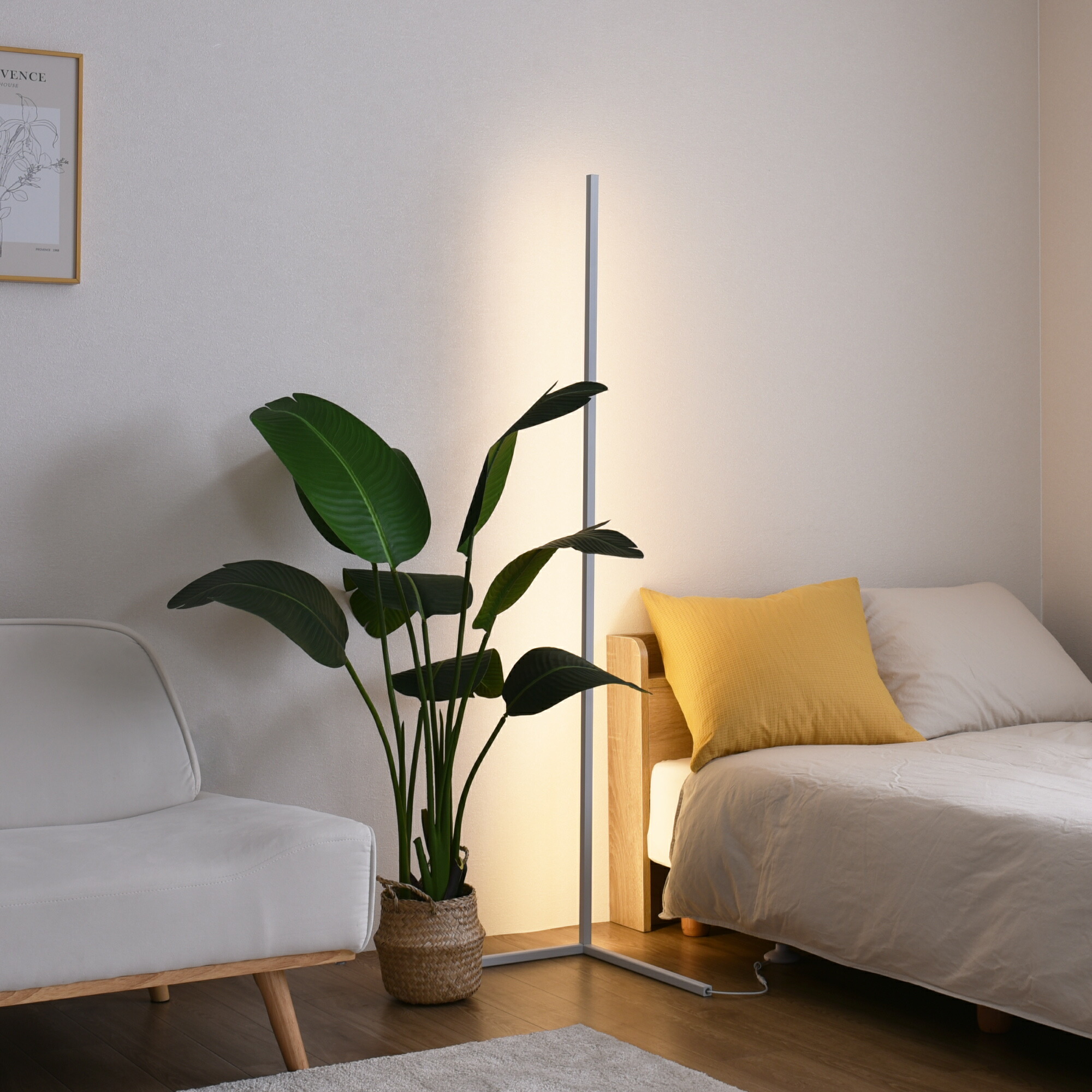 送料無料♥26784円→12000円！最安値　コーナーフロアライト フロアライト 間接照明 フロアタンド リモコン付き コーナー照明 LED