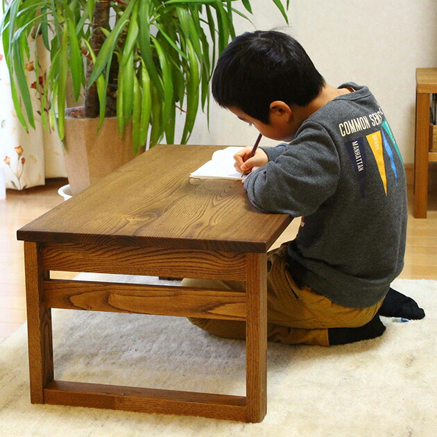 楽天市場】オークヴィレッジ 折りたたみ小机 文机 ローテーブル 木製