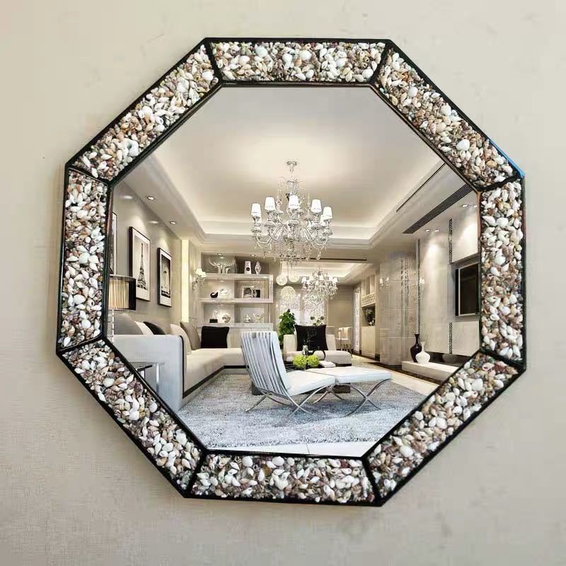 楽天市場】ミラー 鏡 壁掛け ウォールミラー シェル 貝 インテリア