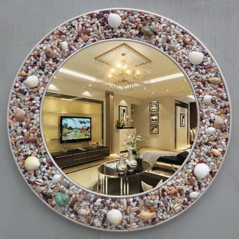 楽天市場】ミラー 鏡 壁掛け ウォールミラー シェル 貝 インテリア