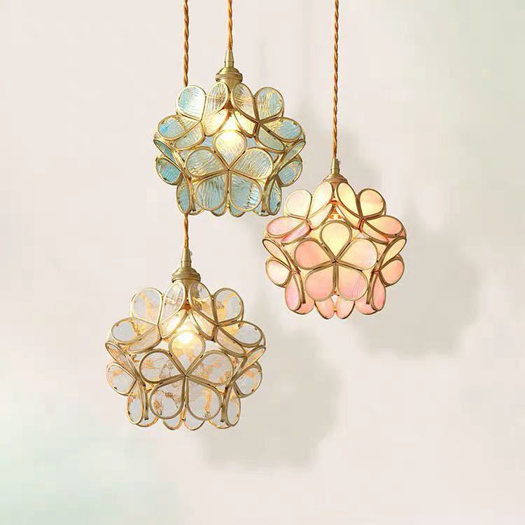 天井照明ステンドグラス ステンドグラス ペンダントライト 花柄 ペンダントライト ステンドグラスランプ ステンド