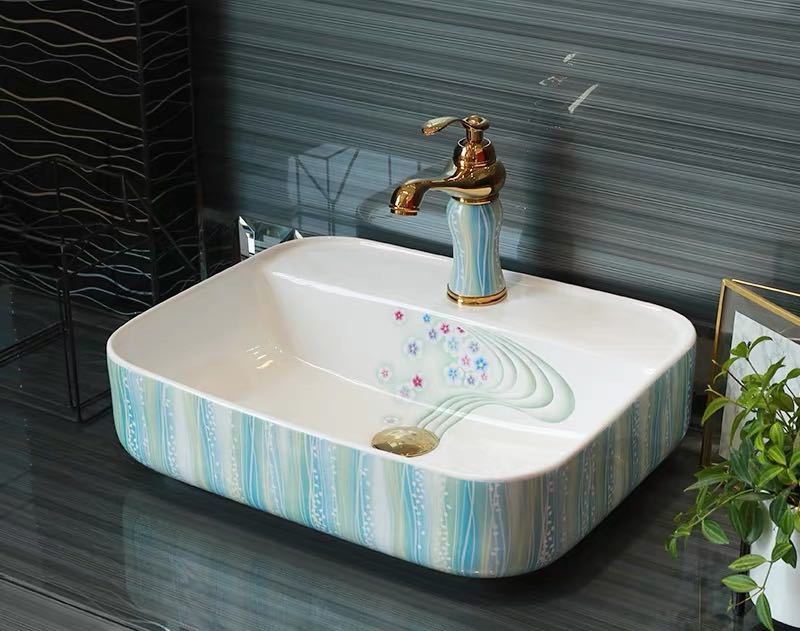 A044286洗面台 洗面ボウルセット 洗面ボール 陶器 手水鉢 手洗器 手洗い鉢 洗面器 蛇口 排水金具付き．｜リタハウス　店