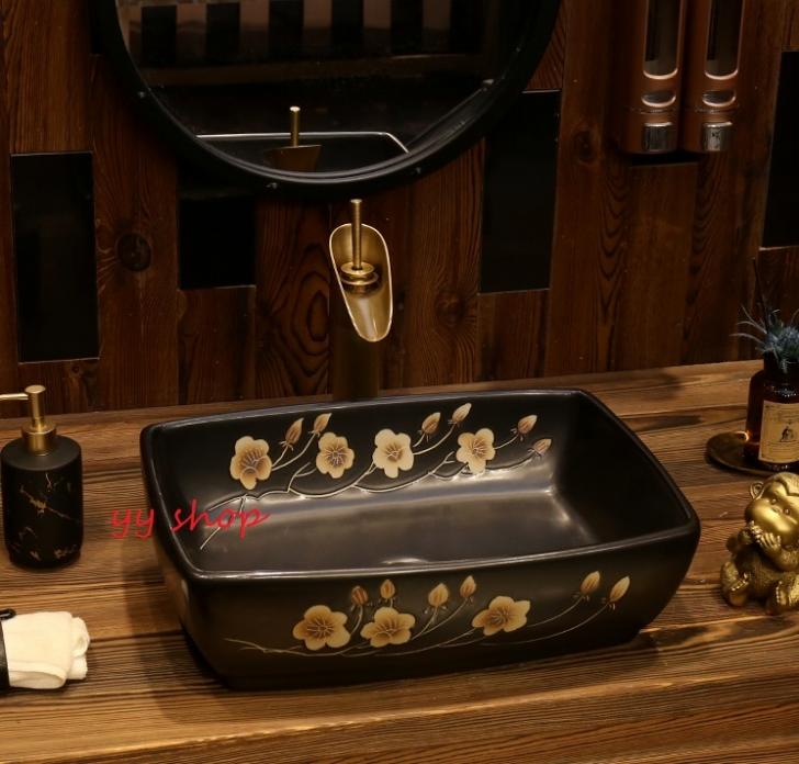 トイレ 手洗い鉢 洗面器 蛇口 トイレ 0121f15豪華洗面ボウルセット陶器洗面台 手水鉢 手洗器 洗面用設備 生活をカラフル オシャレに 手水鉢 排水金具付き リタホーム 店