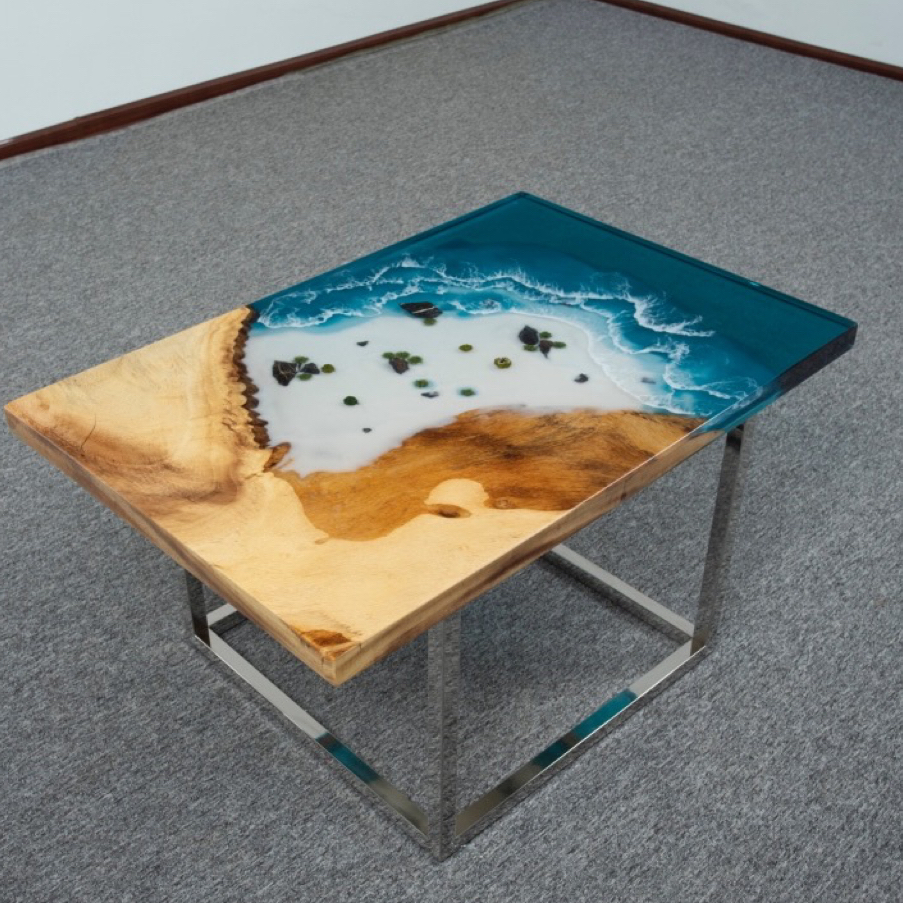 楽天市場】高級レジンテーブル ウッドリバーテーブル 樹脂テーブル 