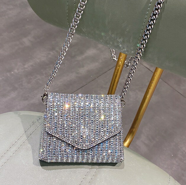 楽天市場】A052911O3レディース バッグ クリスタルショルダーバッグ