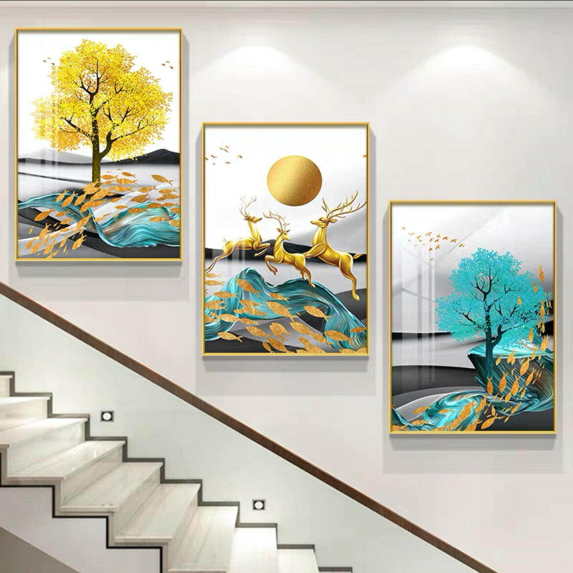 A051761美術アートパネル 絵画インテリア .壁飾り 絵画プリント 壁画 キャンバスプリントポスター3枚 40x60 別サイズあり|リタハウス 店