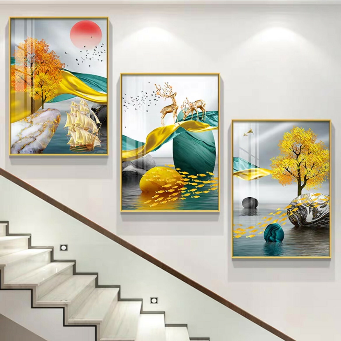 A051765美術アートパネル 絵画インテリア ．壁飾り 絵画プリント 壁画 キャンバスプリントポスター3枚 40x60 別サイズあり｜リタハウス　店
