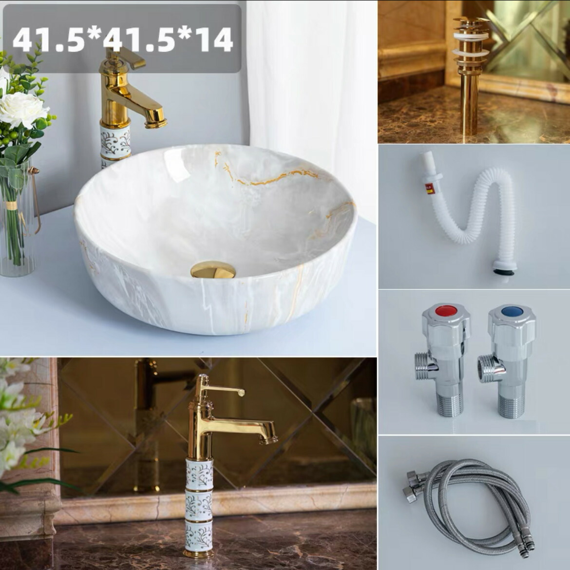 陶器 手洗い 台上盆 楕円形 復古式 洗面器