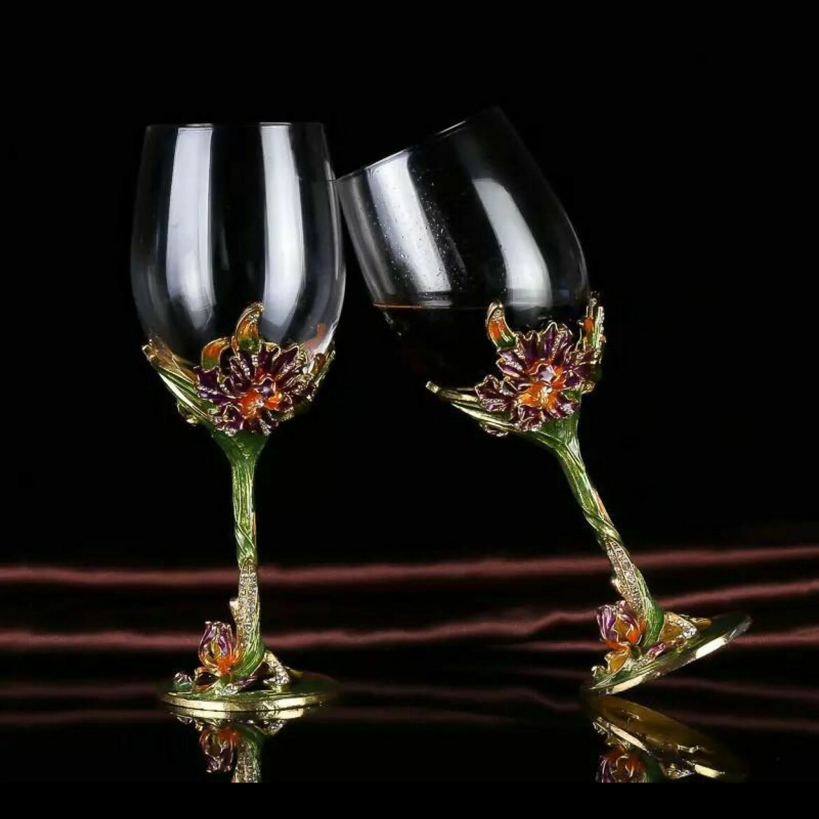 楽天市場】九谷焼 ワイングラス（大/格子）令和金花詰 そらいろWLK847