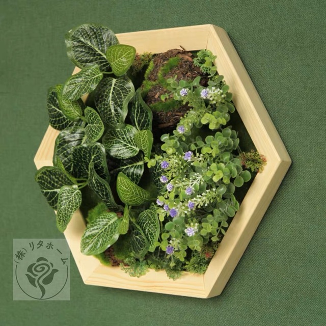 A018553壁飾り 人工観葉植物 壁掛けインテリア ディスプレイ壁掛けミックスグリーン 造花｜リタハウス　店 17,028円