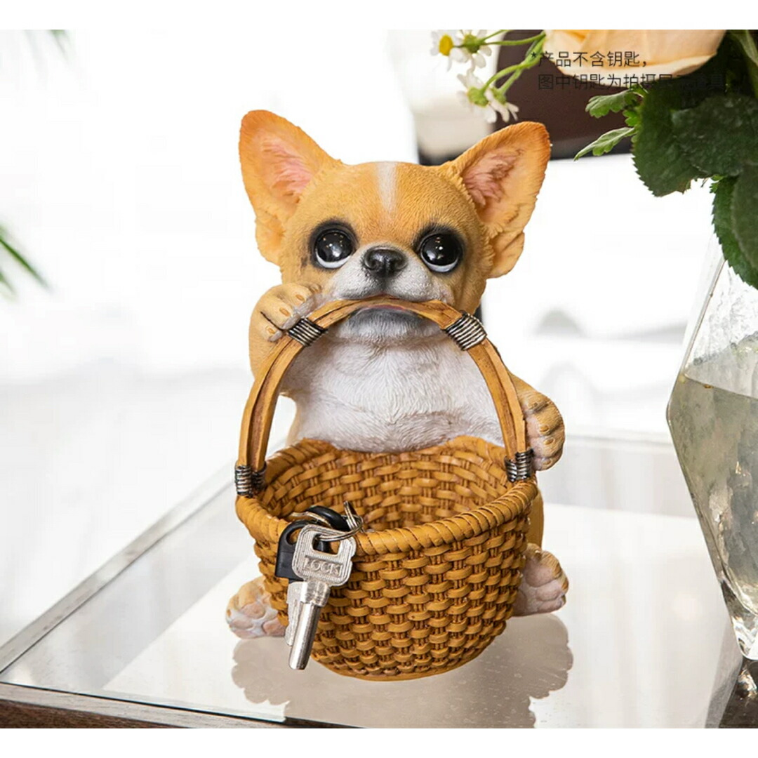 楽天市場】A056188チワワ置物 小物入れドッグ 犬 卓上収納 雑貨収納