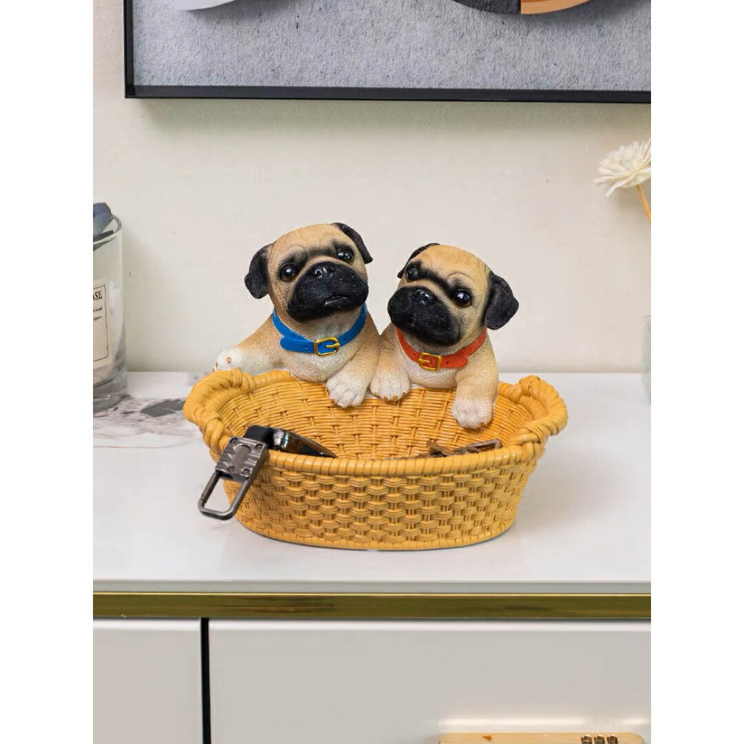 楽天市場】A056173パグ 置物 小物入れドッグ 犬 収納ボックス 卓上収納