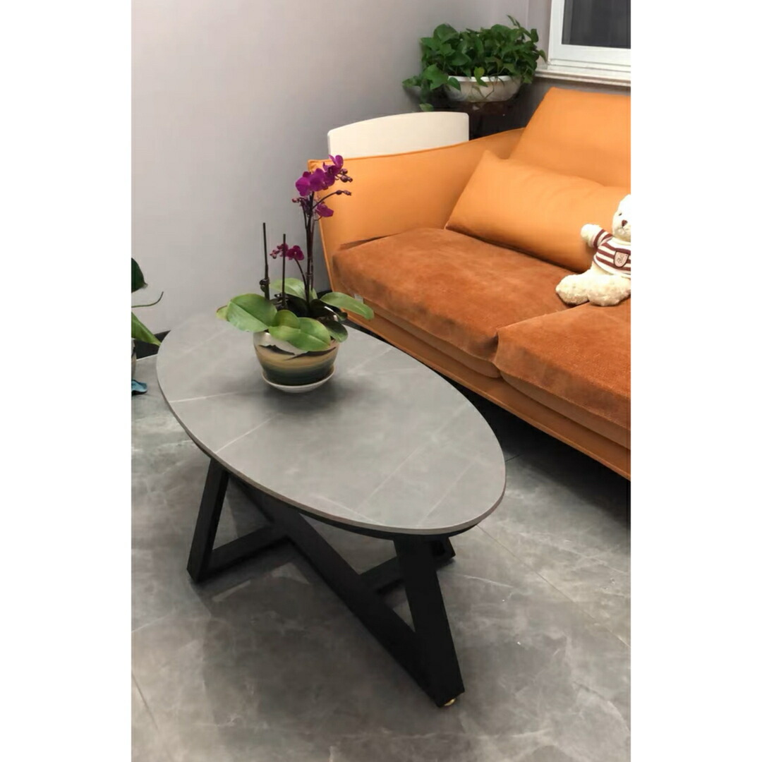 楽天市場】A014908人造大理石ローテーブル リビングテーブル センター