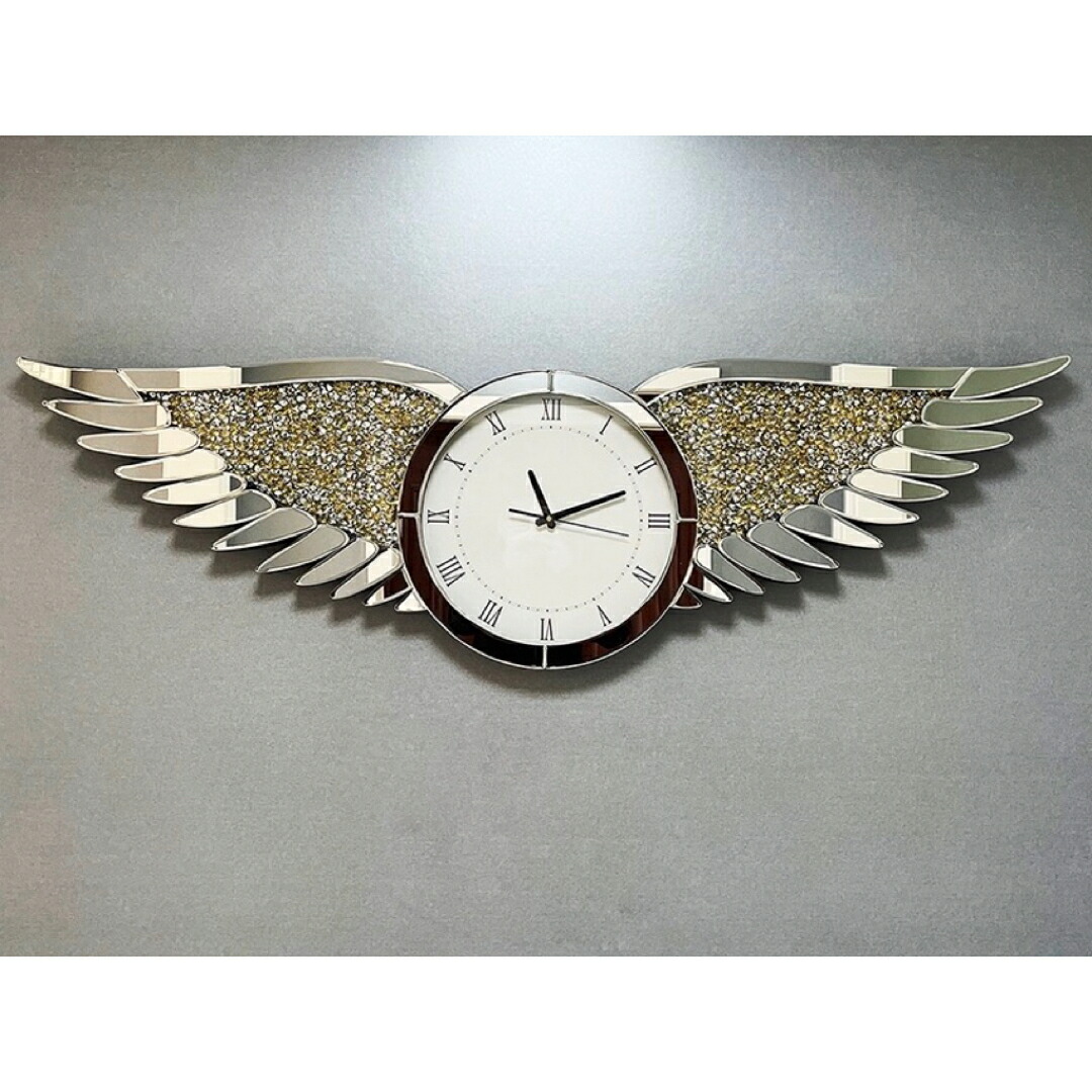 楽天市場】高級壁掛け時計 ラインストーン かけ時計 ガラス掛け時計