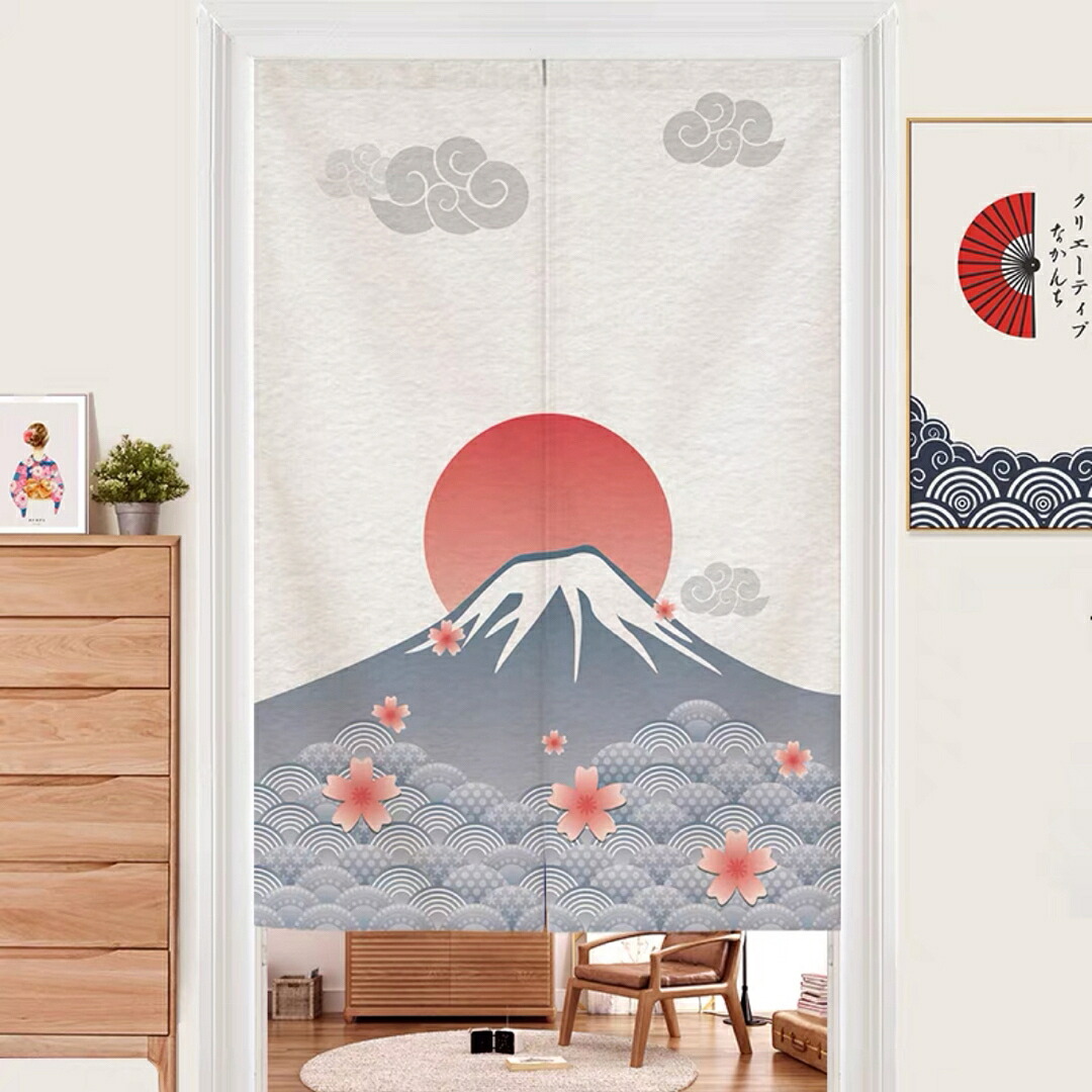 A030805のれん ロング 暖簾 80x140間仕切り 目隠し 暖簾 富士山 和風｜リタハウス　店