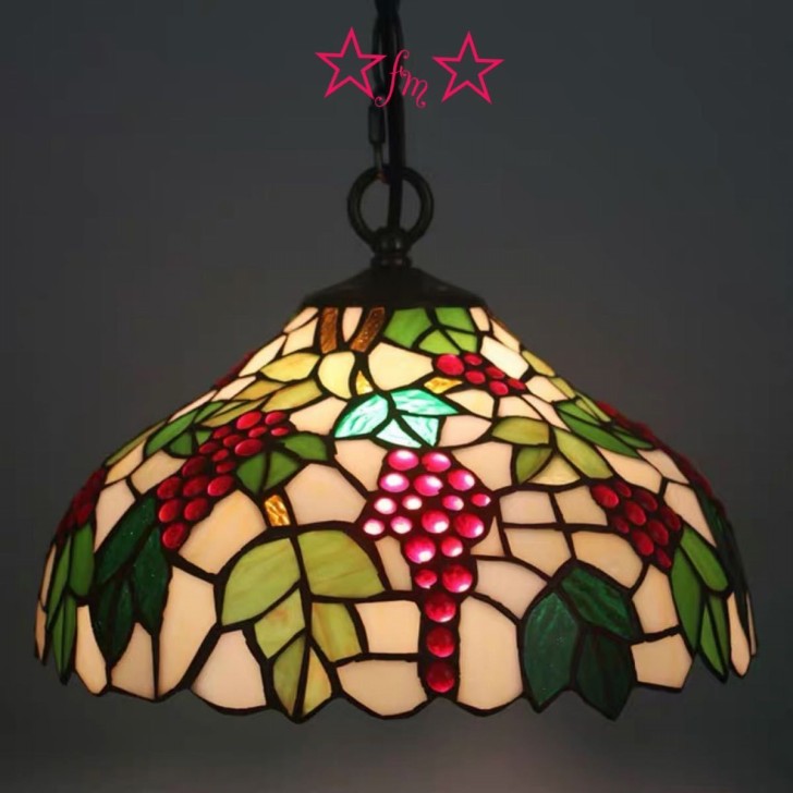 楽天市場】A003856ステンドグラスペンダントライト豪華天井照明