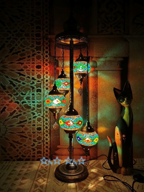 癒しの【トルコランプ】 5個吊り下げ フロアータイプ 癒しの【トルコ