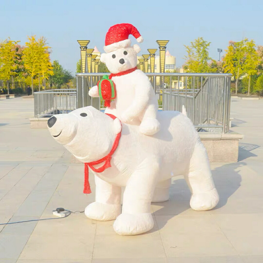 A031162クリスマス飾り サンタクマ　デコレーション 膨らます イベント 庭 屋外装飾｜リタハウス　店