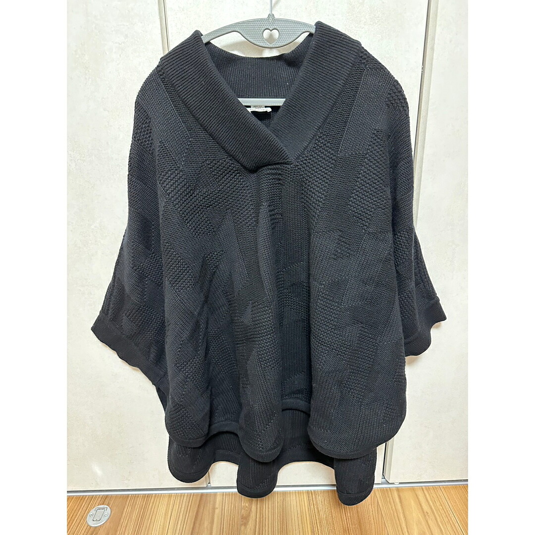 A060474HERMESエルメス 編み物 ケープセーターニット 《H》画題 Cape