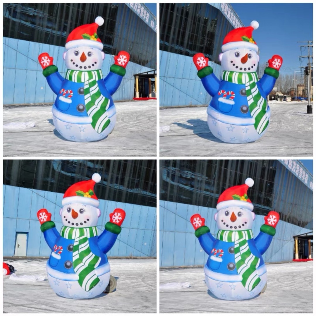 A031329クリスマス飾りつけ 雪達磨飾りつけ インフレータブル 膨らます 庭 露天かざり付ける