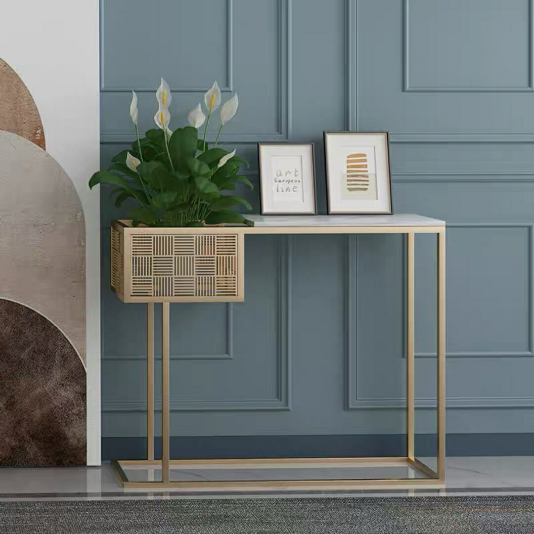 楽天市場】A048993高級サイドテーブル 人造大理石コンソールテーブル