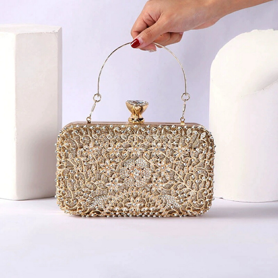 A031917豪華パーティーバッグ キラキラ ストーンBAG -クラッチバッグ レディース｜リタハウス　店