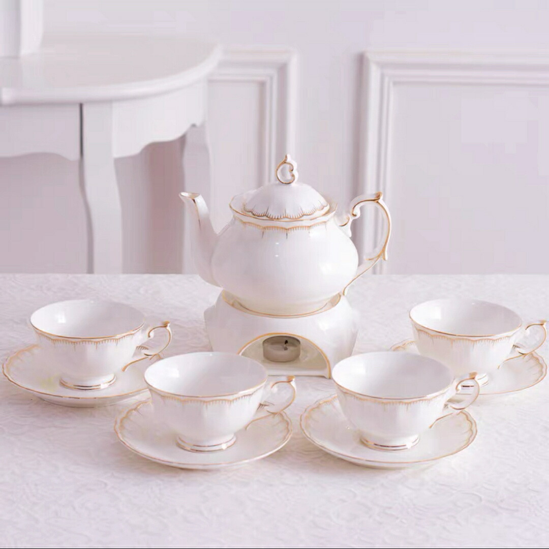A037934ティー・コーヒーカップセット カップ&ソーサー4客セット .陶器ティーセット|リタハウス 店