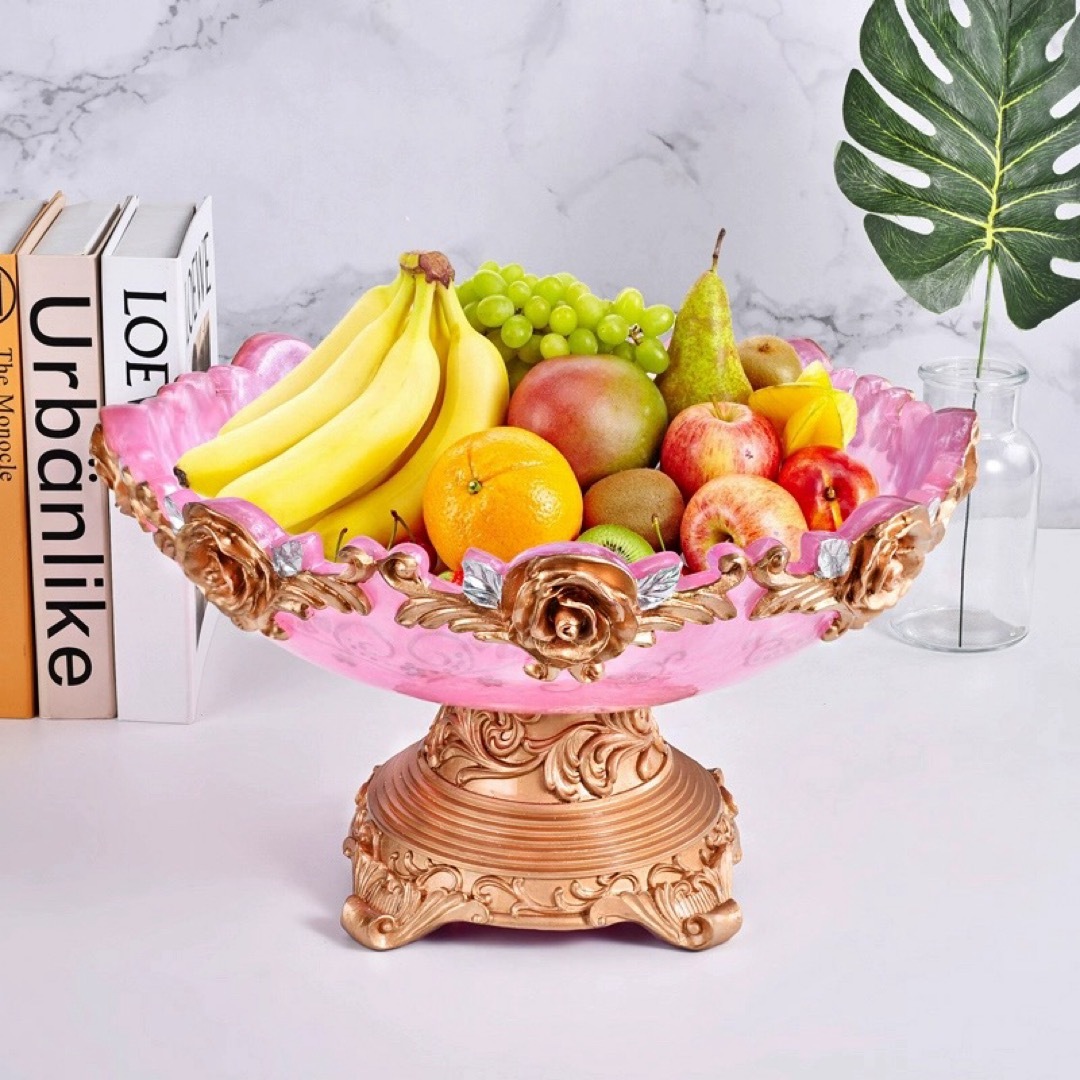 A038274高級感果物皿 盛り皿 お菓子皿、フルーツプレート、花柄豪華~果物カゴ お菓子鉢|リタハウス 店