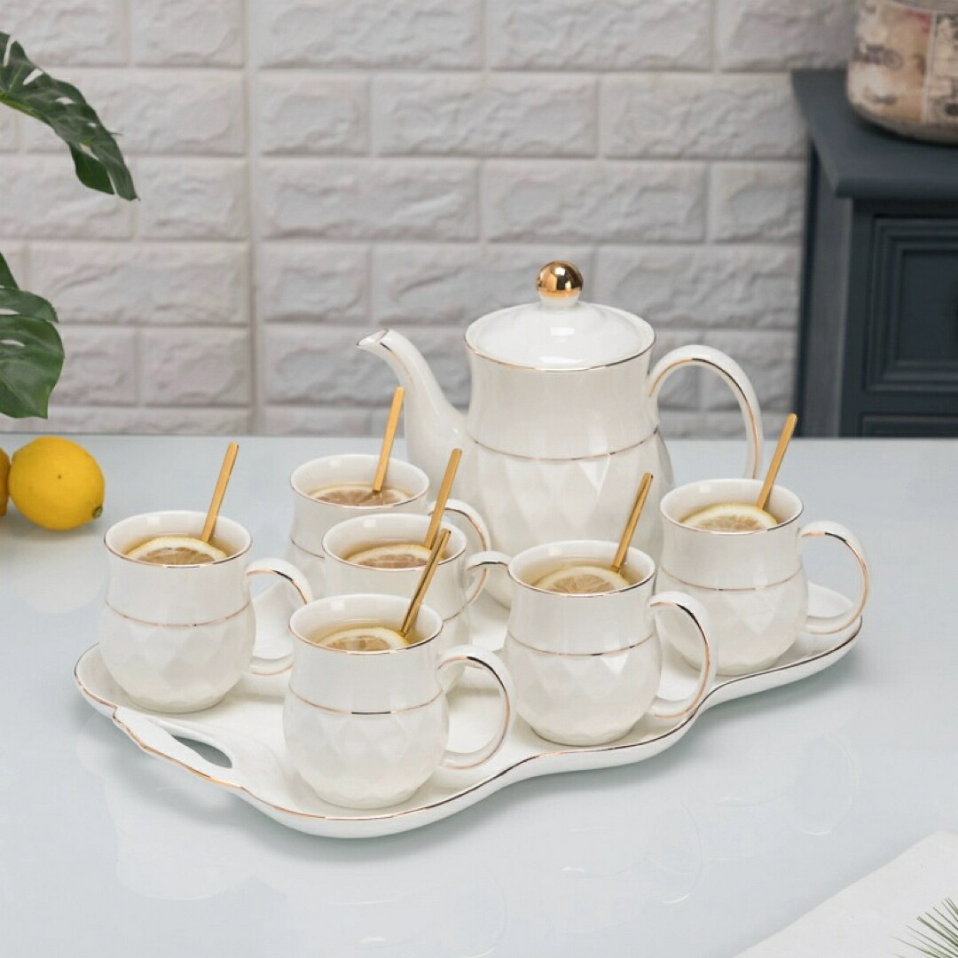 A038680ティー・コーヒーカップセット カップ＆ソーサー6客セット ．陶磁器ティーセット｜リタハウス　店 19,800円
