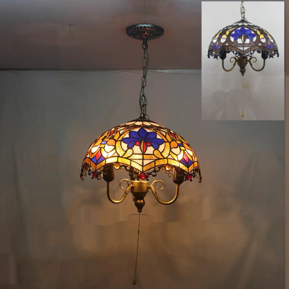 楽天市場】A005749ステンドグラス ペンダントライト 豪華天井照明