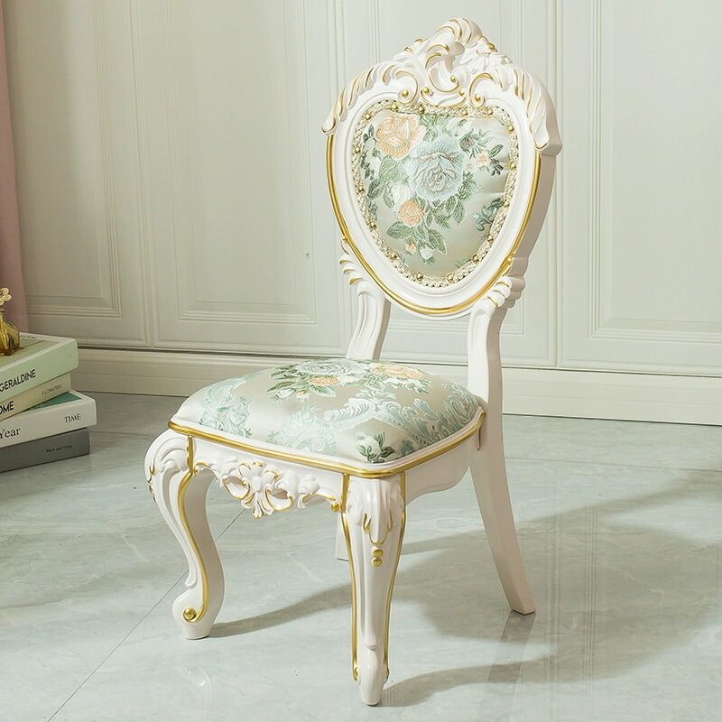 楽天市場】A034071アンティーク調ロココ調 木彫り枠背もたれ付き