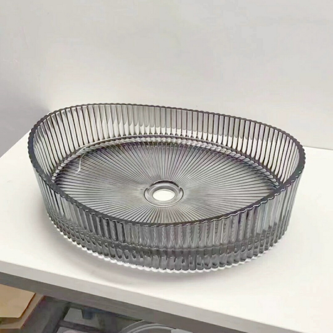 A033581置型洗面どんぶり鉢書き割り 洗面鉢 室内用便器器 硝子 室内用便器鉢 水抜き金具 雑ぜ合わせる水栓付き添い人