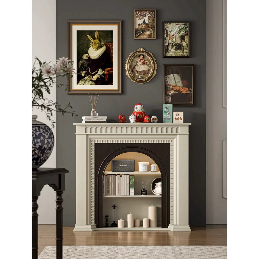 楽天市場】A033914玄関テーブル アンティーク調マントルピース型