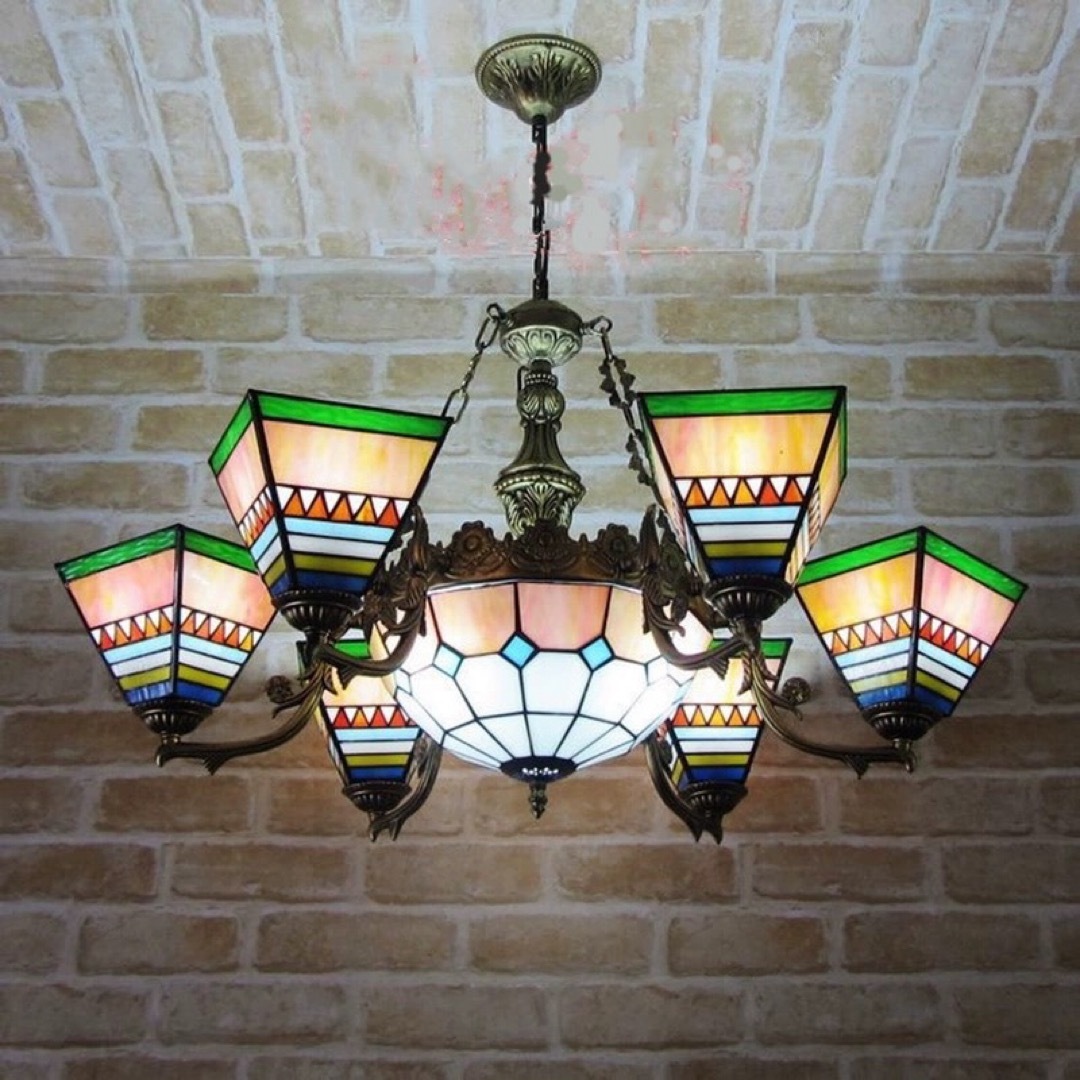 楽天市場】A039069ステンドグラス．ペンダントライト豪華天井照明