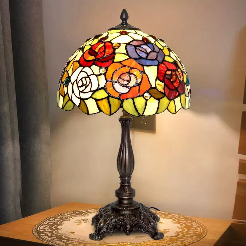 楽天市場】A010457ステンドグラスランプ 卓上スタンド 豪華テーブル