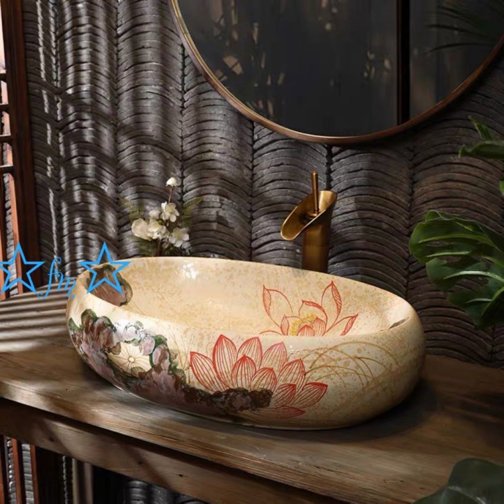 楽天市場】A036168高級洗面台 洗面ボウルセット 洗面ボール 陶器 手