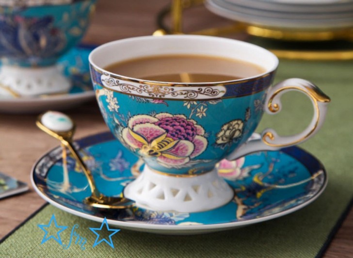 楽天市場 高級西洋ティー コーヒーカップセット カップ ソーサー4客セット 陶磁器ティーセット リタホーム 楽天市場店