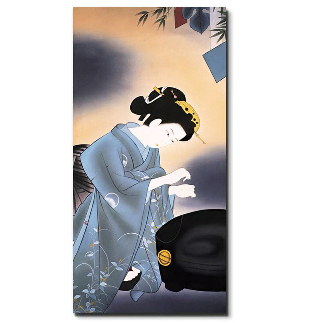 A036418美人掛絵アートパネル和風アートフレーム 絵画 絵 壁画 壁掛け パネルインテリア|リタハウス 店