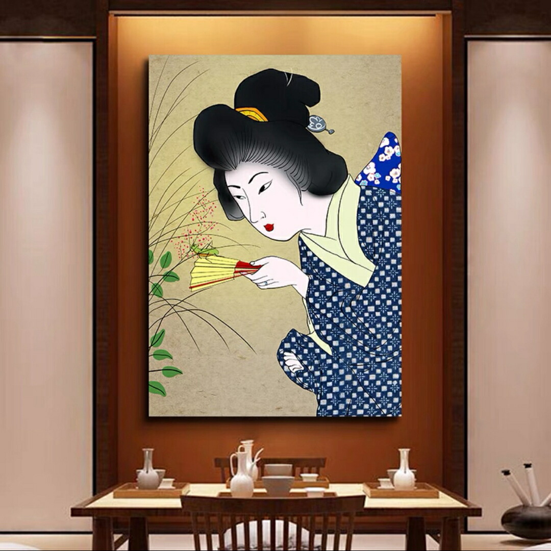 「屋」brand 「美肌や！」日本伝統絵画 インテリア A4サイズ 楽天市場】【アート 絵画】日本の名画 葛飾北斎 新年風俗図－朝