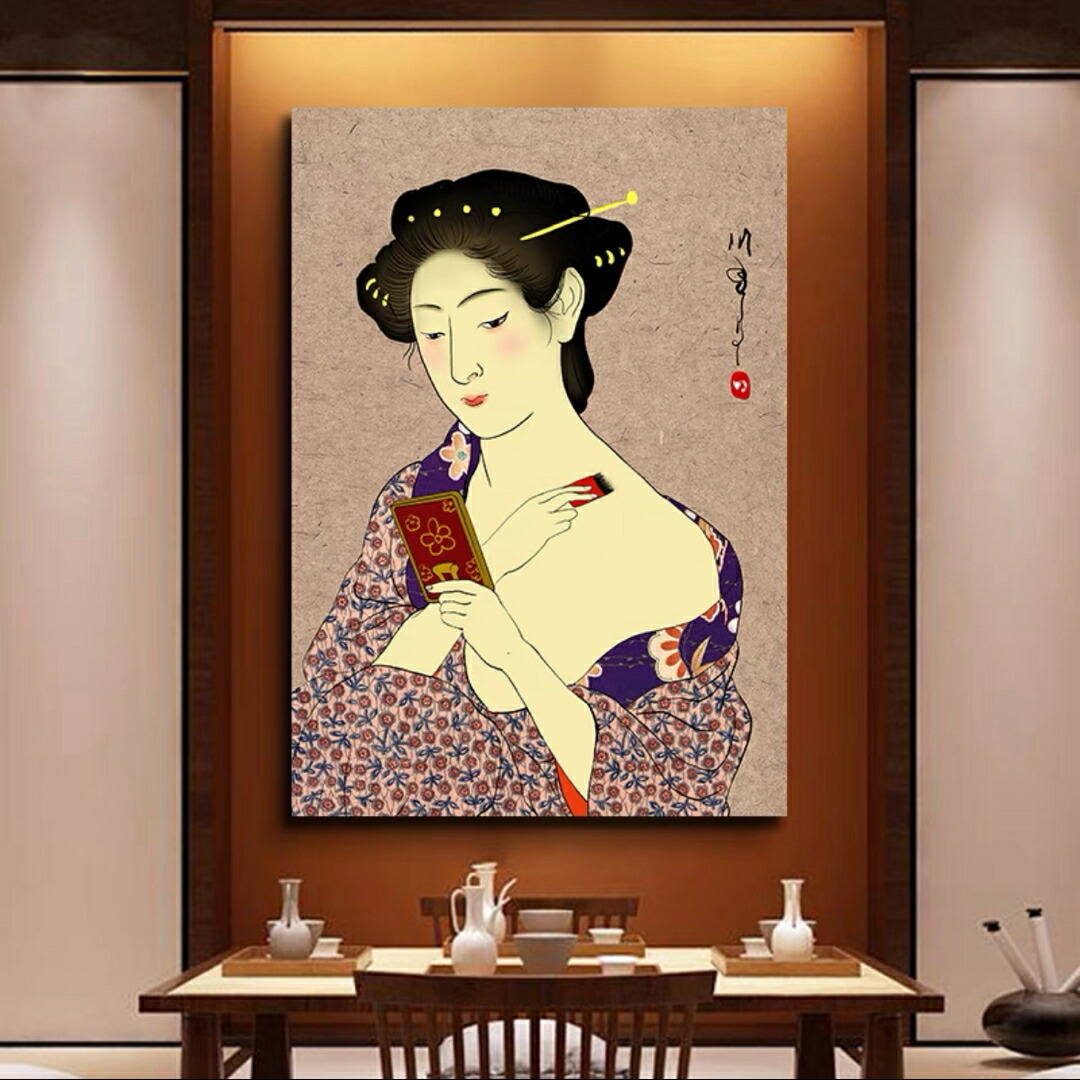 想われ紫苑（美人画・A2サイズ） 楽天市場】浮世絵 色紙 大色紙サイズ 美人画 G4 : 古澤仙壽堂