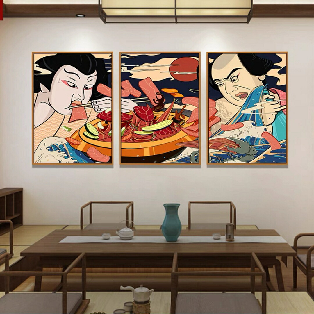 A036452和風 壁飾りアートパネル プリント絵画 美人 壁掛け キャンバスプリントポスター｜リタハウス　店 29,315円