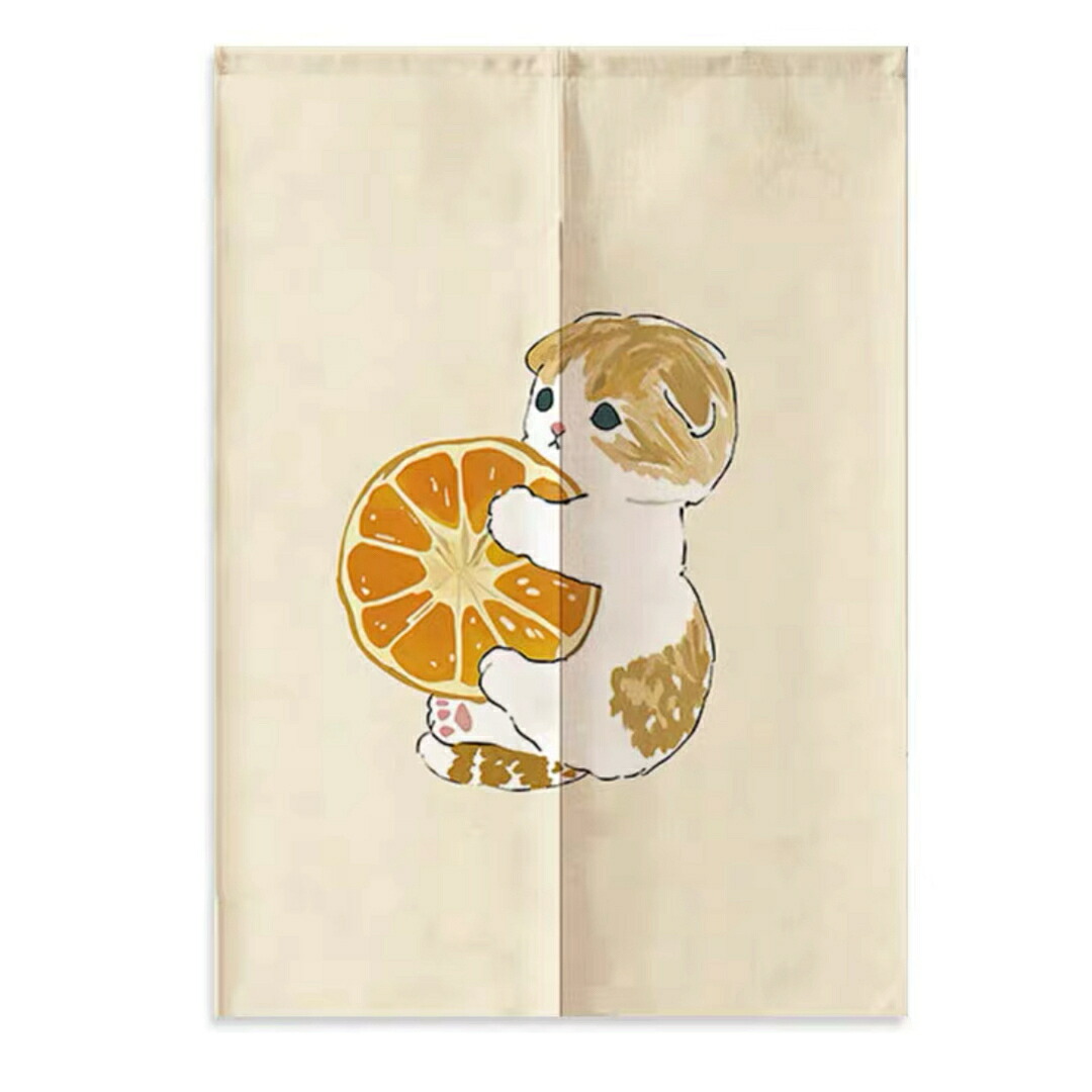 A034250のれん ロング 暖簾 80&times;150 間仕切り ネコ　洋風 輸入雑貨 猫柄｜リタハウス　店