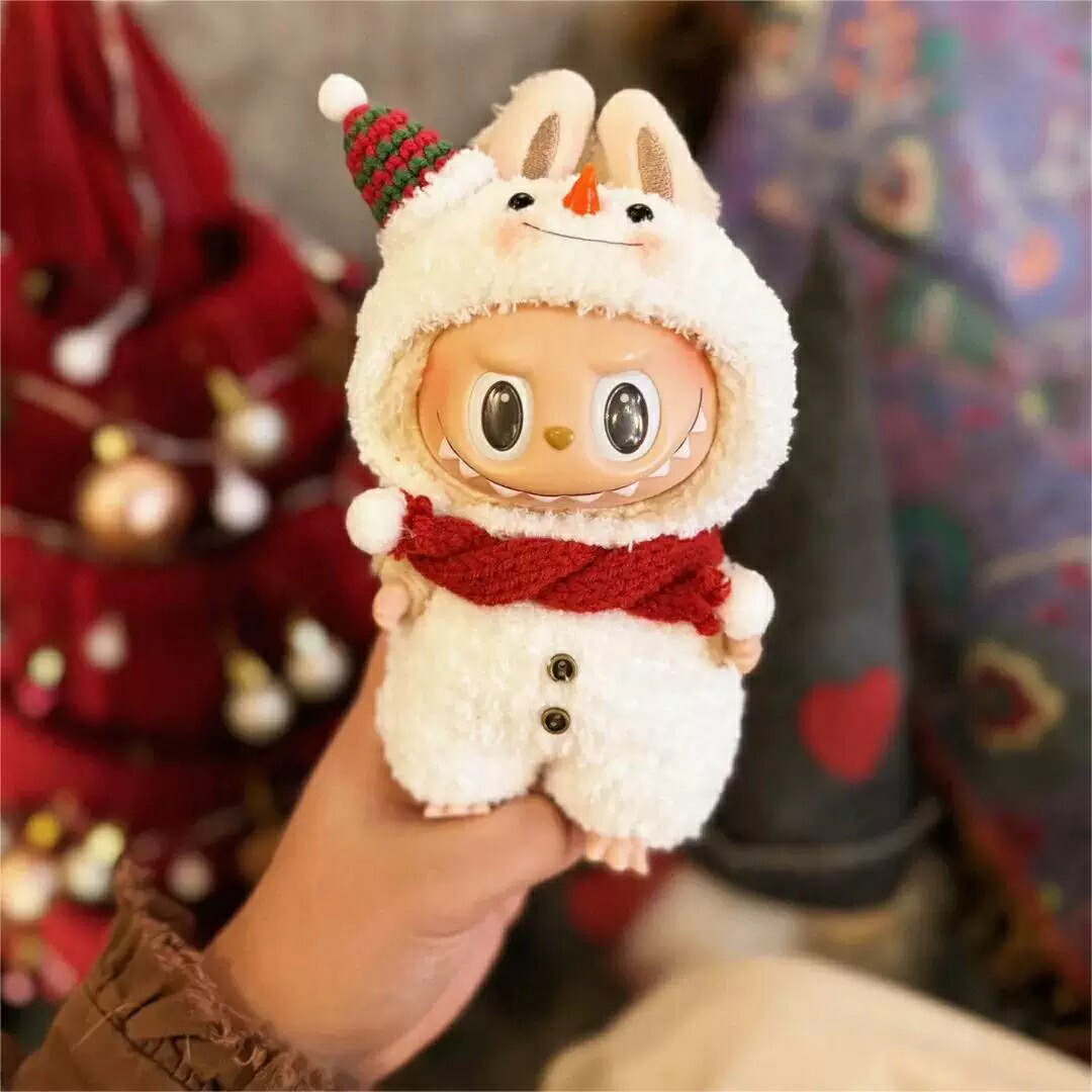 新品クリスマスサンタ　labubuラブブぬいぐるみ服17cm着せ替え着ぐるみ r24110141.jpg