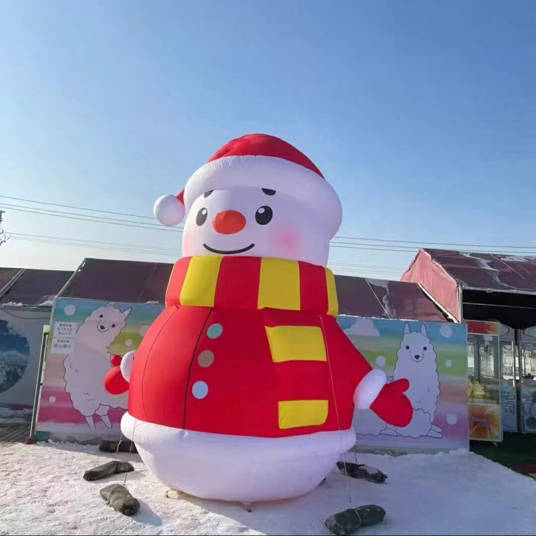 A034298クリスマス飾りつけ 雪達磨 ライトアップ インフレータブル 膨らます庭 室外かざり付ける