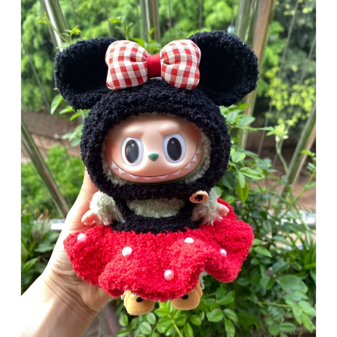 labubu コスチューム付き　正規品 楽天市場】A034357新品2点セット labubuラブブぬいぐるみ服17cm