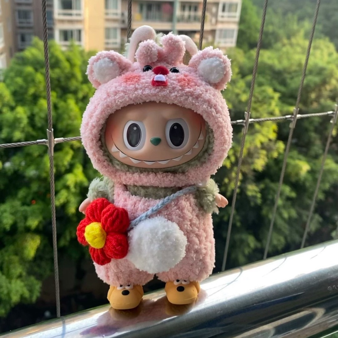 楽天市場】A034332新品3点セット labubuラブブぬいぐるみ服17cm着せ