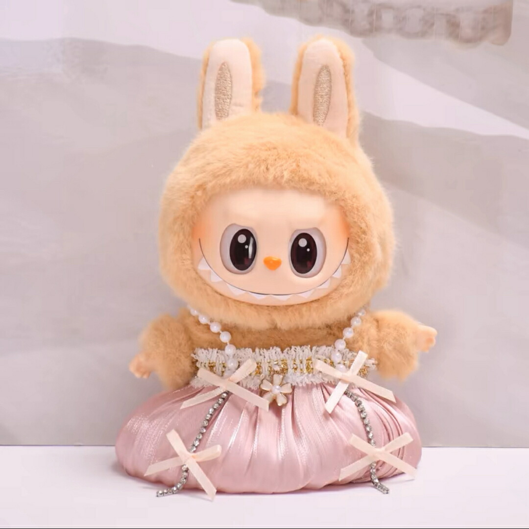 新品2点セット ウサギlabubuラブブぬいぐるみ服17cm着せ替え着ぐるみ 新品2点セット labubuラブブぬいぐるみ服17cm着せ替え着ぐるみの