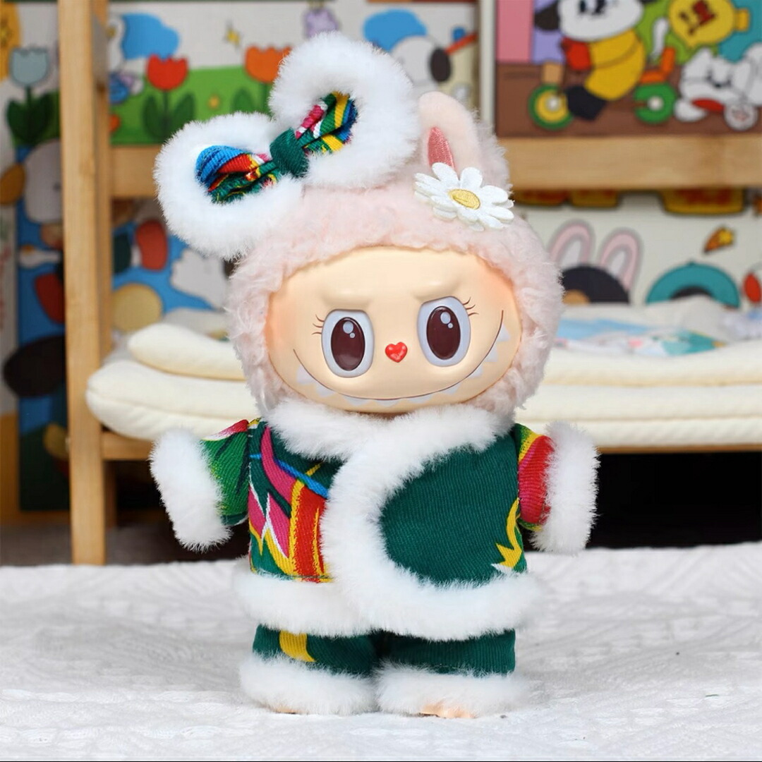 楽天市場】A034574新品3点セット ワンピースlabubuラブブぬいぐるみ服